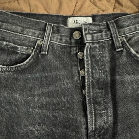 Agolde Dame High Rise Wide Leg Jeans in Ditch - Picture 4 of 5